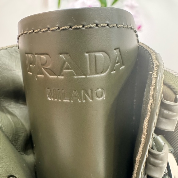 PRADA Monolith leather and Re-Nylon boots with pouch - Picture 12 of 15